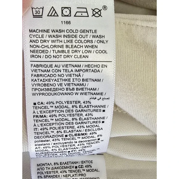 Athleta Super Soft Sweatshirt Women's L Cream Long Sleeve Crew Neck - Picture 5 of 15